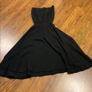 Black strapless dress